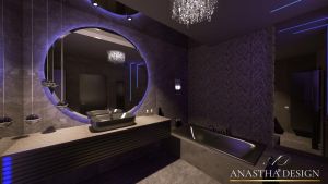 Projekt eleganckiej łazienki w nowoczesnym stylu Anastha DESIGN, Anna Trawczyńska, projektowanie wnętrz Poznań (7) 29379 20230419 034646